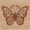 Whimsical Insect Design A colorful illustration of a butterfly with ornate details, perfect for gardening enthusiasts and crafters.