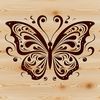 A colorful illustration of a butterfly with intricate details, suitable for vector art projects.