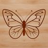 A colorful illustration of a butterfly with intricate wings, suitable for vector graphics and digital design.