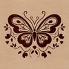 Ornate butterfly illustration in vector format, suitable for various design applications.