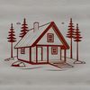 Beautiful Wooden Cabin Illustration A simple wooden cabin illustration in vector format, suitable for digital designs and crafts.