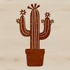 A stylized illustration of a desert plant with sharp spines, suitable for vector design and cutting machine use.