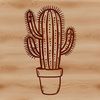Cactus Illustration Vector Graphic A stylized illustration of a cactus plant, suitable for vector graphics and various design applications.