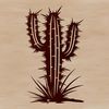 Cactus Illustration Design A detailed drawing of a cactus suitable for vector art design projects.