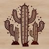 Desert Dweller Succulent Silhouette An isolated vector graphic representation of a desert-dwelling succulent plant.