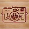Technical Camera Illustration A high-resolution vector illustration of a digital camera with various technical components visible.