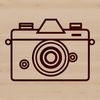 Photography Tool Vector A stylized illustration of a camera used in photography and graphic design.