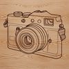 Free Camera Vector Art for Digital Projects A detailed illustration of a camera, suitable for graphic design and digital art projects.