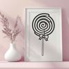 Lollipop Graphic Clip Art A colorful illustration of a lollipop, suitable for vector designs.