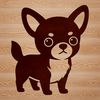 High-quality SVG outline of a Chihuahua for digital design projects.