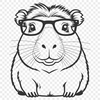 Naturalistic Rodent SVG Design A digital illustration of a capybara in a naturalistic style.