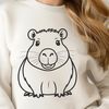 Large Rodent Vector Illustration Illustration of a large rodent, the capybara, in a vector format suitable for commercial and personal projects.