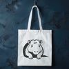 Capybara Stencil SVG Design A South American rodent, the capybara, peeking out from behind some foliage.