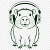 Realistic Capybara Vector Art A vector graphic design featuring a realistic image of a capybara.