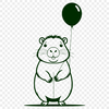 A digital illustration of a South American rodent with webbed feet.