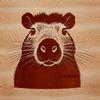 Beautiful Water Rodent Illustration An isolated vector graphic of a capybara, suitable for various uses including print and web design projects.