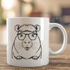 Rodent in specs A rodent wearing spectacles in a vector design.