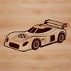 Racing Car Vector Graphic - A high-speed vehicle designed in vector format, suitable for cutting machines or laser cutters.