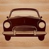 A high-quality vector illustration of a car in a graphic design style.