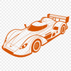 Speed Demon Vector Illustration A high-speed racing car illustration designed as a vector graphic.