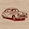 A detailed vector illustration of a vehicle in multiple views.