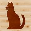 SVG illustration of a domestic cat in a sitting position.