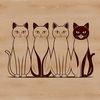 A digital illustration of a cat, suitable for vector design projects.