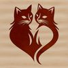 Cute Cat SVG Design Element A digital illustration of a cat's head, suitable for various design applications.