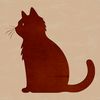 A sitting domestic animal, an illustration of a cat in vector format.