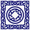 A stylized Celtic design featuring intricate shapes and patterns, suitable for various digital applications.