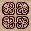 Celtic knotwork pattern with intricate embellishments and shapes, suitable for vector art designs.