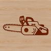 Free Clip Art Chainsaw Image for Cutting Machines Illustration of a chainsaw, suitable for vector design and cutting machine templates.