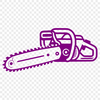 Free Chainsaw Clip Art SVG A detailed illustration of a chainsaw tool, ideal for vector art design.