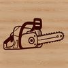 Free Chainsaw Clip Art Design A diagrammatic illustration of a chainsaw tool in vector format.