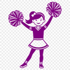 Free Cheerleading Clip Art A young girl wearing a cheerleading uniform and pom-poms, ideal for use in digital designs and crafts.
