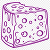 Delicious Cheese Illustration in Vector Format A high-quality digital illustration of a wedge of cheese in vector format.