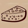 Whimsical Cheese Illustration Illustrated cheese design for crafting and DIY projects.