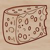 Cheese Clip Art SVG File A vector illustration of a wedge-shaped block of cheese.