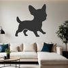 A small dog breed, the Chihuahua, illustrated in a simple outline style suitable for cutting machines or laser engraving.