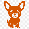 A small breed dog with a compact body and erect ears, suitable for cutting or laser engraving.