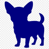 A digital outline of a Chihuahua suitable for cutting machines or laser engraving.