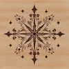 A stylized star design suitable for vector graphics and cutting machines.