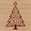 Elegant Christmas Tree Design A stylized digital representation of a Christmas tree available in various formats including SVG.