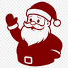 SVG illustration of Father Christmas Claus in a festive holiday outfit