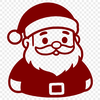 A vector illustration of the traditional figure of Father Christmas in red coat and hat, ready for digital use.