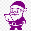 Illustrative SVG design of Father Christmas in a festive pose, ideal for holiday projects and decorations.