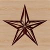 A simple star shape created using vector art for graphic design.