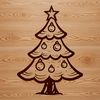 Christmas Tree Silhouette A digital vector graphic representation of a classic Christmas tree design suitable for various applications.