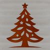 A vector graphic representation of a traditional Christmas tree for holiday decorations.