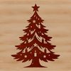 Vector graphic of a festive holiday Christmas tree design.